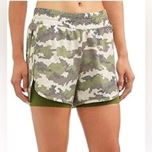 Avia Olive Camo Women's Athletic Shorts